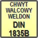 Piktogram - Chwyt: walcowy Weldon